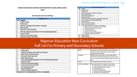 New Curriculum in Nigeria